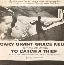 1955 To Catch A Thief Hitchcock Movie Advertisement Cary Grant Grace Kel... - $41.04 CAD