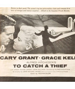 1955 To Catch A Thief Hitchcock Movie Advertisement Cary Grant Grace Kel... - €26,12 EUR