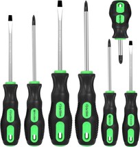 7 Piece Magnetic Screwdrivers Set 4 Phillips and 3 Flat Professional Cus... - £17.45 GBP