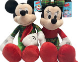 Disney Mickey &amp; Minnie Mouse Christmas Plush 19 inch Stuffed Animal Pals - $59.39