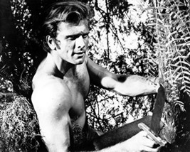 Ron Ely In Tarzan Holding Knife In Jungle 16X20 Canvas Giclee - £55.94 GBP