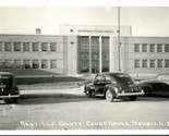 RPPC Renville County Courthouse Mohall, ND Street View W Cars UNP Postcard - $11.22