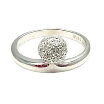 Tous 18k White Gold Diamond Ring 5.25 - £963.00 GBP