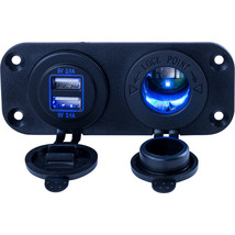 Sea-Dog Double USB  Power Socket Panel [426505-1] - £19.78 GBP