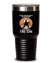 30 oz Tumbler Stainless Steel Insulated Funny Never Understimate An Old Man  - £26.03 GBP