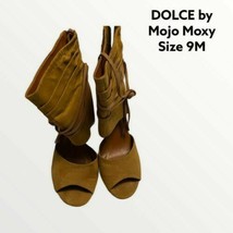 Dolce by Mojo Moxy Desperado US Size 9M Tan Peep Toe Heel Bootie - £20.72 GBP