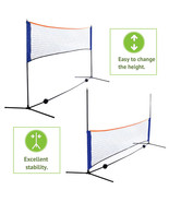 Portable Badminton Volleyball Tennis Net Set With Stand/Frame Carry Bag ... - £52.77 GBP