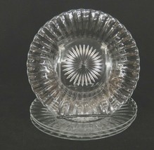 Vintage Heisey Ridge and Star Lot of 3 Salad Plates 7.5&quot; Clear Glass - $15.83