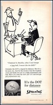1950s Spalding &quot;DOT&quot; Long Distance Golf Ball PRINT AD BX2 - $104.40 MXN