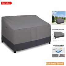 Heavy Duty 2-Seater Loveseat Cover - Waterproof &amp; Windproof 58x32 in Gra... - $52.42