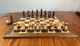 NEW Large 4 inch King Double Weighted Handmade Wooden Chess Pieces, EXTR... - £130.17 GBP