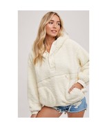 Sherpa Hoodie Pullover Cream Small - $77.17 CAD