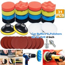 31PCS Foam Drill Polishing Pads Kit Car Hub Waxing Buffing Wheel Polishe... - £25.16 GBP