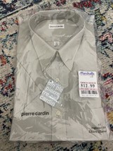 Pierre Cardin Short Sleeve Button Up Dress Shirt New Size 17 Gray Men’s - £6.55 GBP