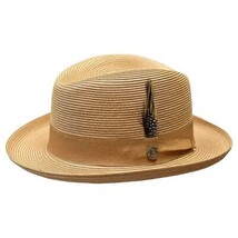 Men Bruno Capelo Summer Spring Soft Straw Style Hat Godfather GF211 Tan image 5