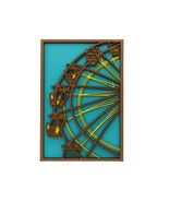 Ferris Wheel Art – 4 Layer 3D Wood Artwork – - $961.20 MXN