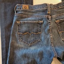 Red Engine Baby Boot Jeans Womens 30 Blue Mid Rise Distressed Cotton Den... - $21.54