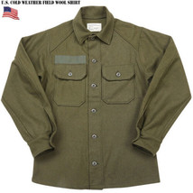 Rare Kor EAN War M1951 Small Green Wool Field Button Shirt OG-108 Uniform Jacket - £27.90 GBP