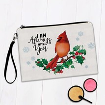 Cardinal Snow Winter Berries : Gift Makeup Bag Bird Grieving Lost Loved Christma - £9.54 GBP+