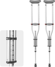 1 Pair Universal Crutches For Adults And Teenager, Adjustable Height For 4&#39;7&quot; To - £52.26 GBP