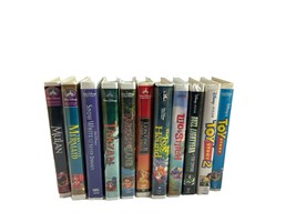 Vintage Lot of 11 Disney VHS Movies Mulan Mermaid Toy Story Lion King Sn... - $28.71
