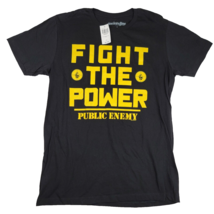 Public Enemy Fight the Power T Shirt Mens Large L Black Yellow NWT - £12.97 GBP