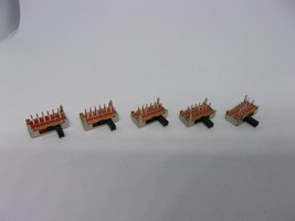 5 Pcs Pack Lot 12 Pins Toggle Slide Power Switch 4-5mm Handle 2P4T 4 Positions - £8.43 GBP