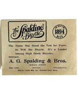 Spalding Bicycles 1894 Advertisement Victorian Lamb Manufacturing ADBN1w - $372.45 MXN