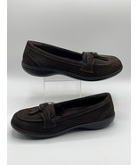 Osslue Women&#39;s Suede Leather Penny Loafers Retro Ladies Moccasins Size 10 - $51.08