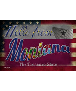 Hello From Montana Novelty Metal Postcard - $21.81 CAD