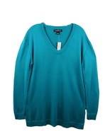 August Silk Women&#39;s Long Sleeve V Neck Sweater Size Small Teal - £20.31 GBP