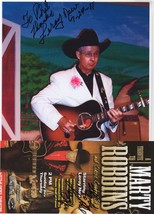 Marty Robbins Country &amp; Western Leroy New 2x Hand Signed Photo Flyer - £10.29 GBP