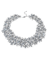 Mini Floral Lush Silver Crystal Choker/Necklace - £49.61 GBP