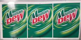 Mountain Dew Swirl Waves Labels Sign Advertising Art Work Green Yellow R... - $18.95