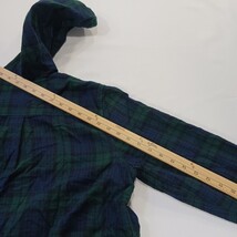 L.L. Bean Men's M Relaxed Fit Full Zip Hoodie Jacket Blue/Green Plaid Flannel image 10