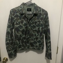 BDG Urban Outfitters Womens Camouflage Button Up Army Jacket L/S Shirt SZ XS - $15.83