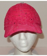 pink adjustable Hook and Loop Hat Cap OSFM sequin glittery - $273.57 MXN