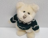 Passport Plush Toys White Bear Plush With Christmas Holiday Green Knit S... - $17.72