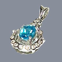 Marvelous Oval 5 x 7mm Natural London Blue Topaz 925 Sterling Silver Pendant - £64.15 GBP