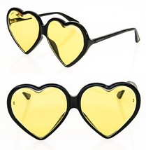 GUCCI Hollywood Forever 0360 3D Heart Love Black Yellow Gg0360SA 002 Sunglasses - £774.59 GBP