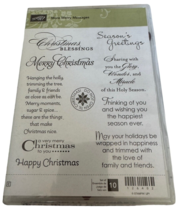 Stampin Up Stamp Set More Merry Messages Do Not Open Until Christmas Card Words - £11.91 GBP