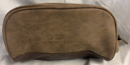 Men’s Brown Leather Toiletry Bag 10” x 6&quot; - £11.58 GBP