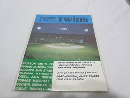 3 Autographs 1979 Minnesota Orlando Twins Program Baseball MLB VS Boston... - £23.68 GBP