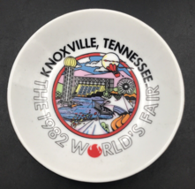 1982 Knoxville Tennessee TN World&#39;s Fair Round Dish Tip Tray 4&quot; Dia Sunsphere - £10.97 GBP