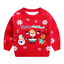 Merry Christmas Girls Sweater Winter Keep Warm Baby Girl Clothes Casual ... - £64.46 GBP