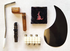 Guitar Parts-Bundle Mixed Lot-Lutheir-Electric-Winder Pick Guard Capo Wh... - $18.75