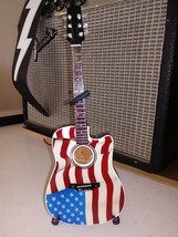 TOBY KEITH- Signature Acoustic USA Flag 1:4 Scale Replica Guitar ~Axe Heaven~ - £25.31 GBP