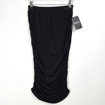 Be Jealous - NEW - Side Ruched Midi Skirt - Black - M / L - $15.17