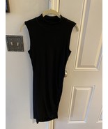 Black ruffled long sleeveless dress size XS - $12.34 CAD
