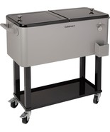 Cuisinart 80 Qt Cooler Cart, Portable Outdoor Beverage Cooler with Stora... - $274.34